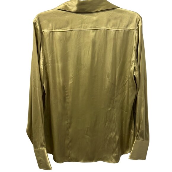 Chicos Silky Splendor Sara Beth Long Sleeve Shirt Haven Size M Blouse. NWT - Picture 7 of 12